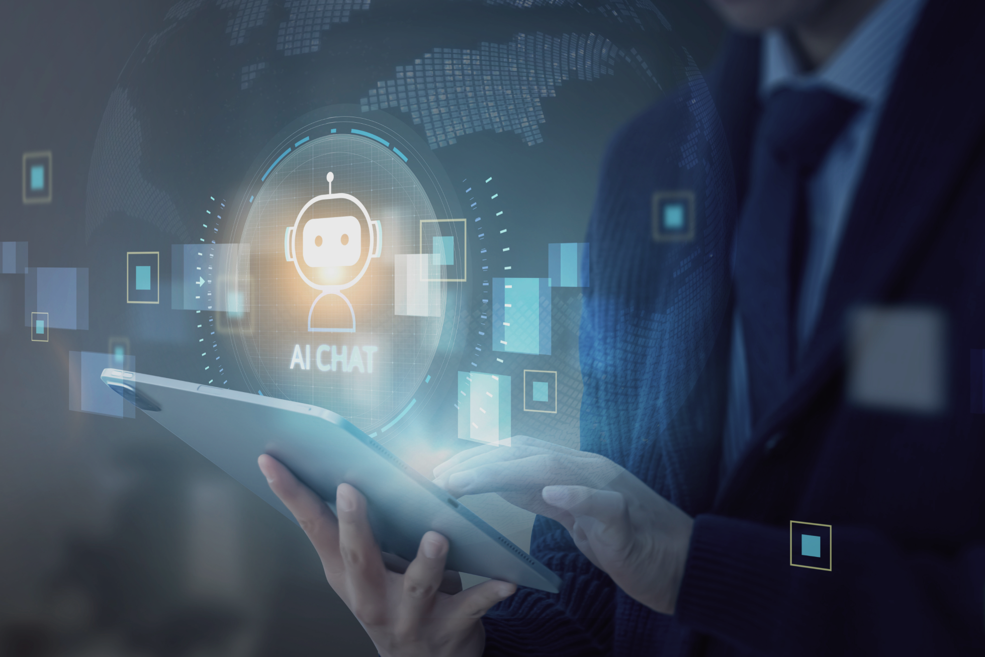 Abstract RAG pipeline architecture background